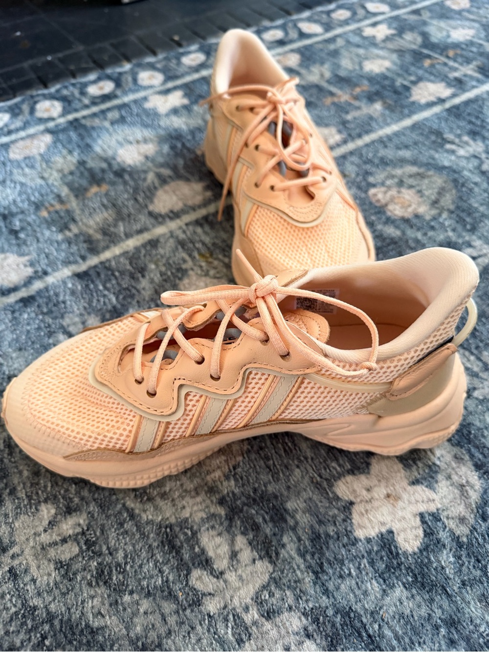 adidas Peach/Tan Mesh ozweego Sneakers